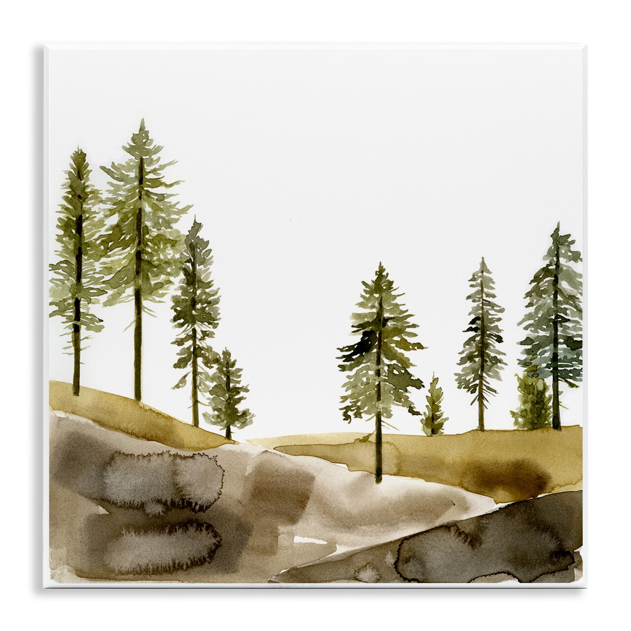 Stupell Industries Pine Tree Forest Watercolor Wall Plaque Art